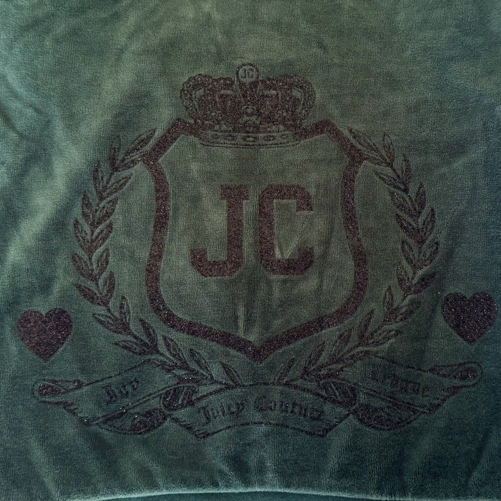 Juicy Couture Green Graphic Crown Zip Up